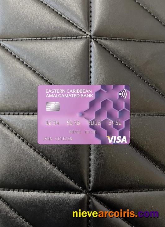 Antigua and Barbuda Eastern Caribbean Amalgamated Bank visa card photolook